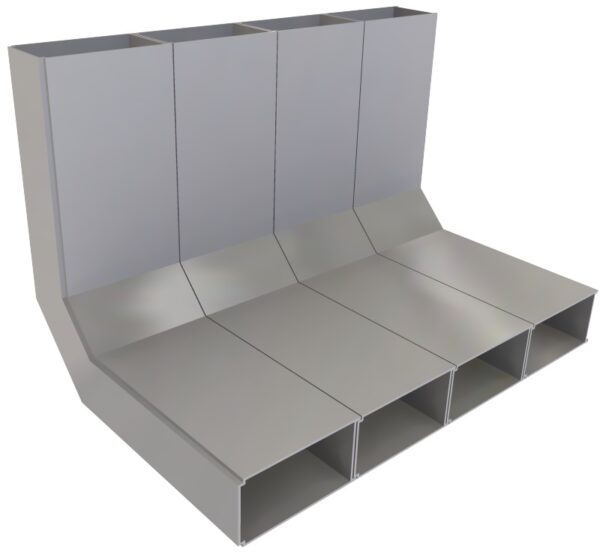 Produktbild UFK 300 042  -  Vertikalkrümmer zu UFK 40, 4-zügig, 300 x 40 mm